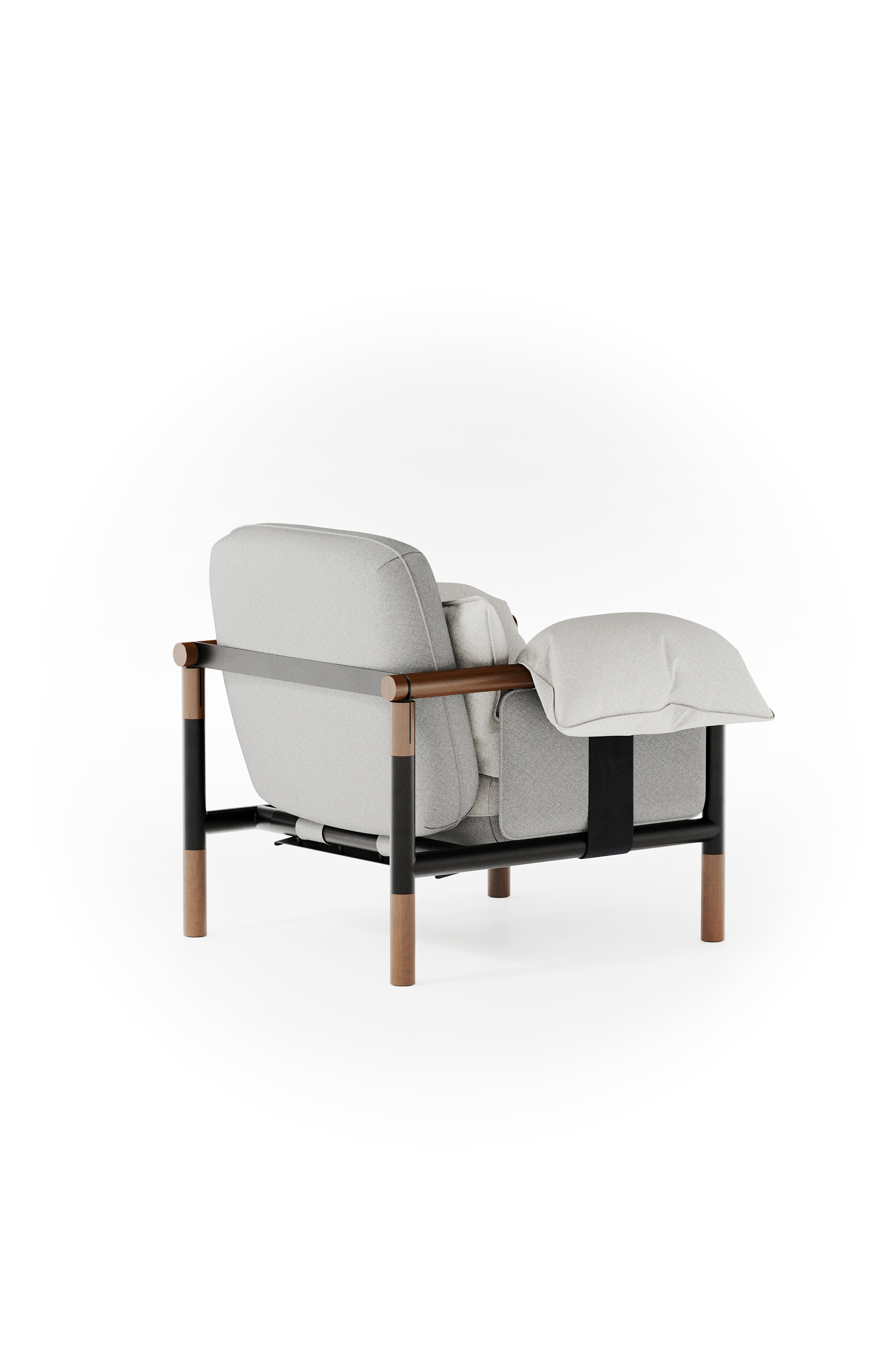 Susy Standard armchair in Sandstorm (beige) fabric, ash wood frame — upholstered living room chair | Susy Space