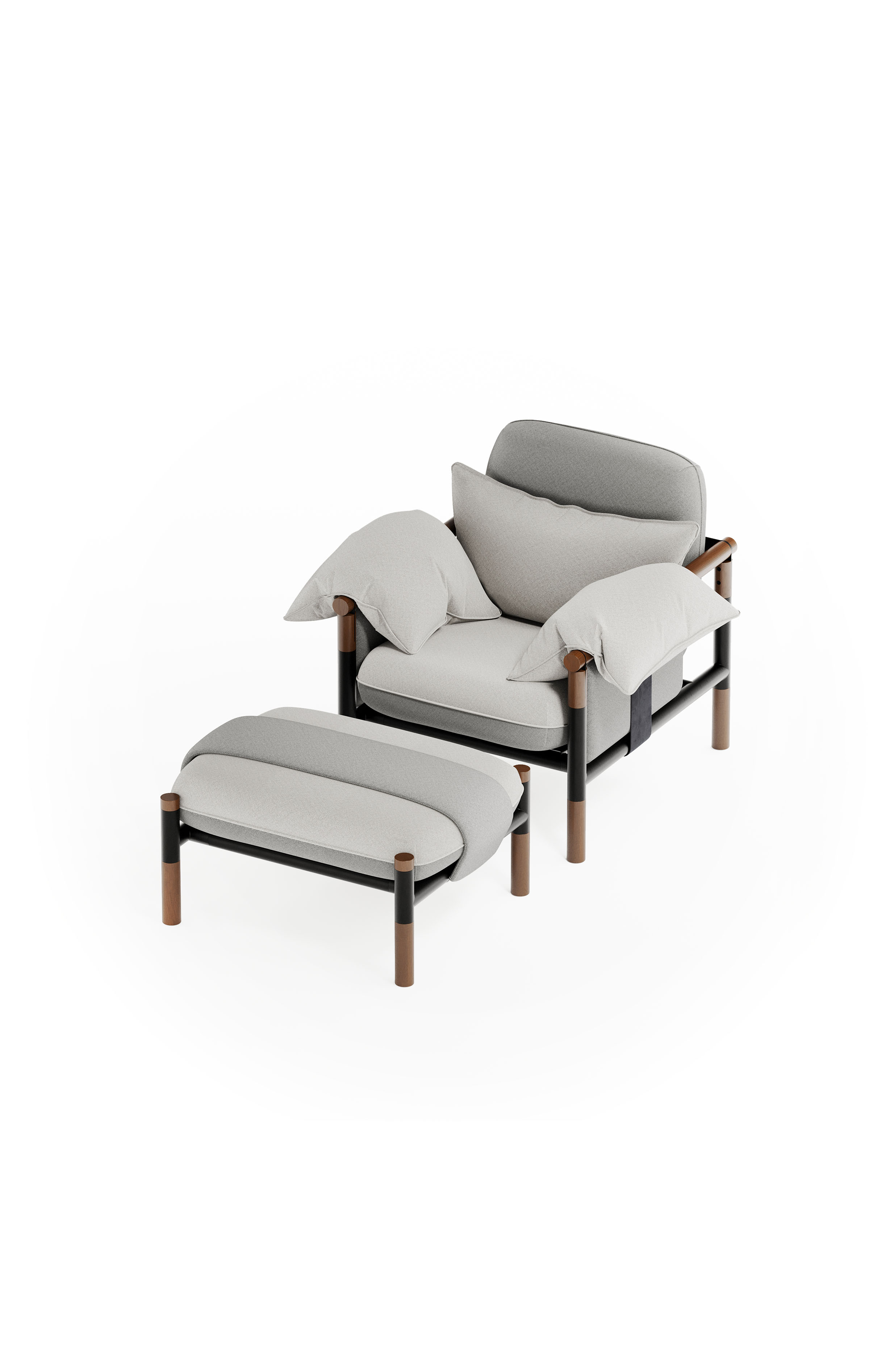 Susy Standard Sandstorm Designer Armchair and Ottoman — Upholstered Living Room Armchair and Ottoman | Susy Space