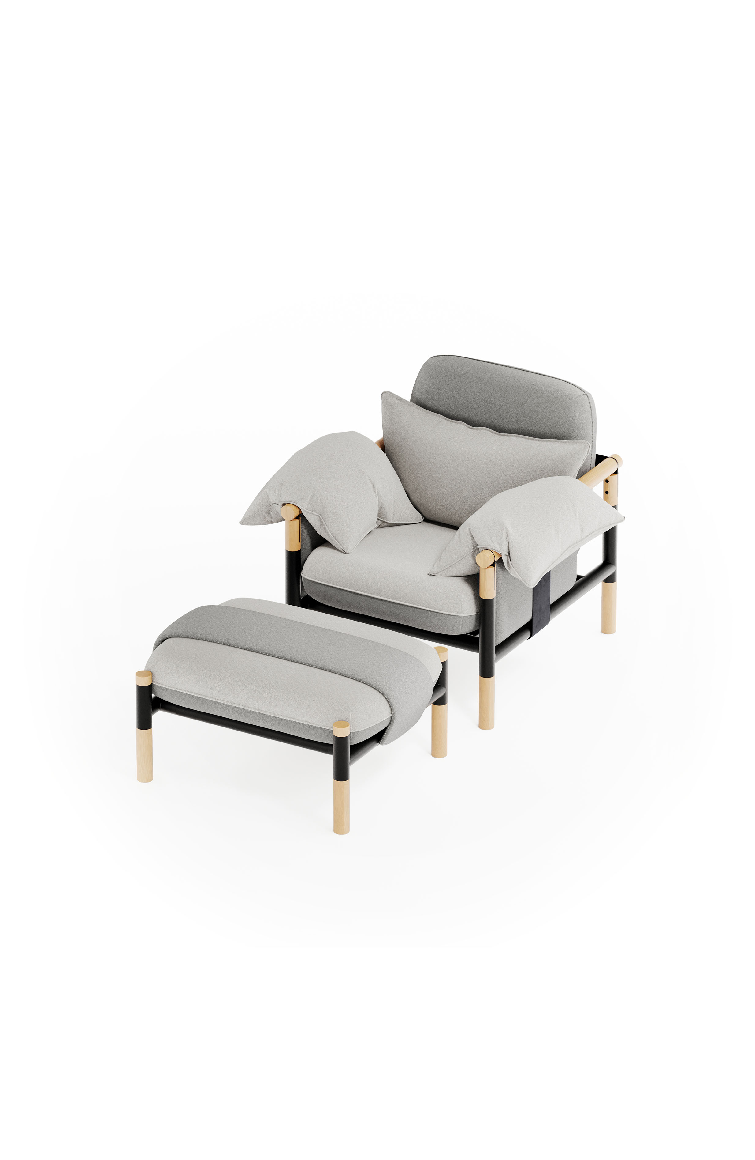 Susy Standard Sandstorm Designer Armchair and Ottoman — Upholstered Living Room Armchair and Ottoman | Susy Space