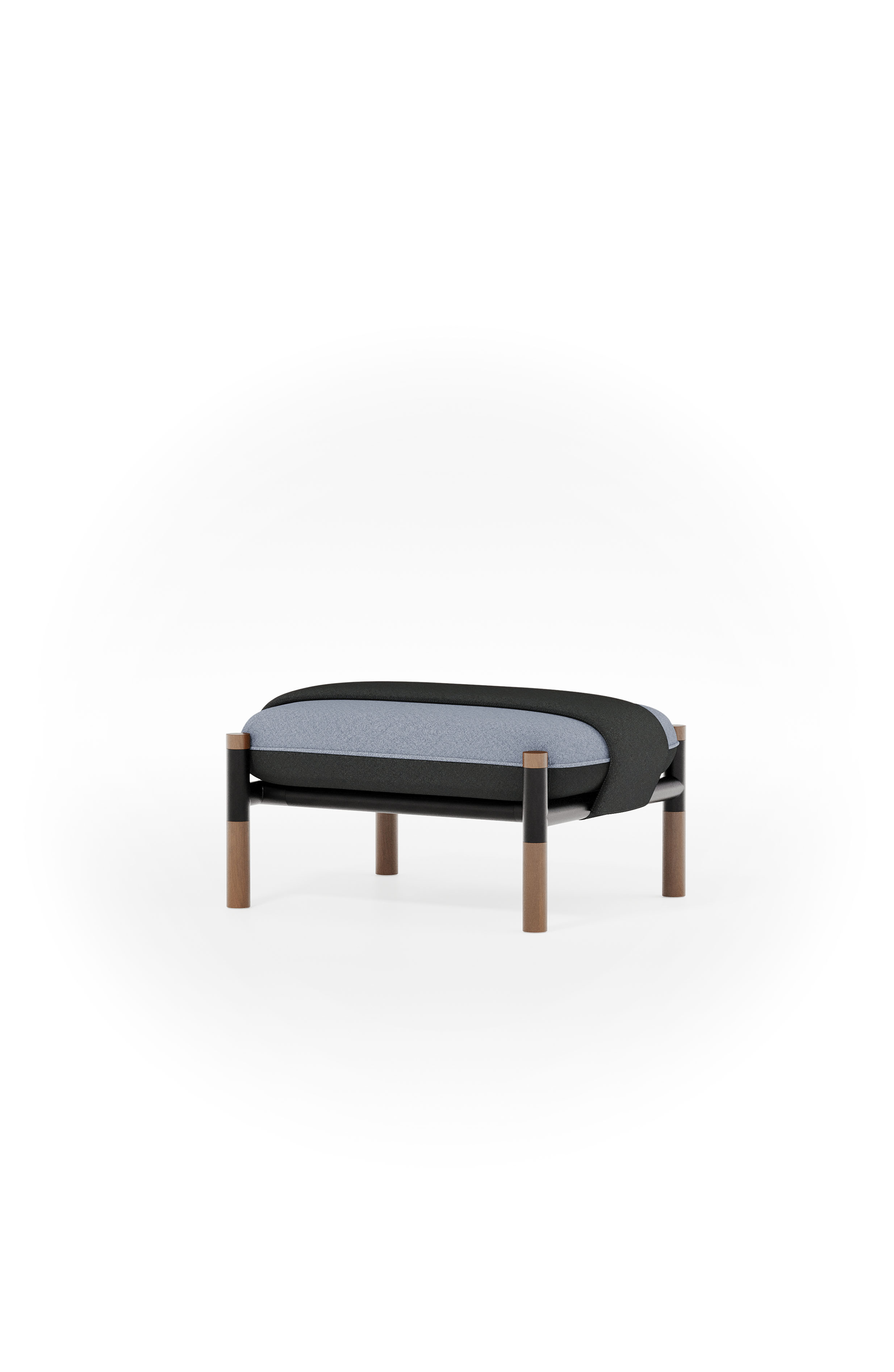 Susy Standard Thunderstorm Designer Ottoman — Upholstered Living Room Ottoman | Susy Space
