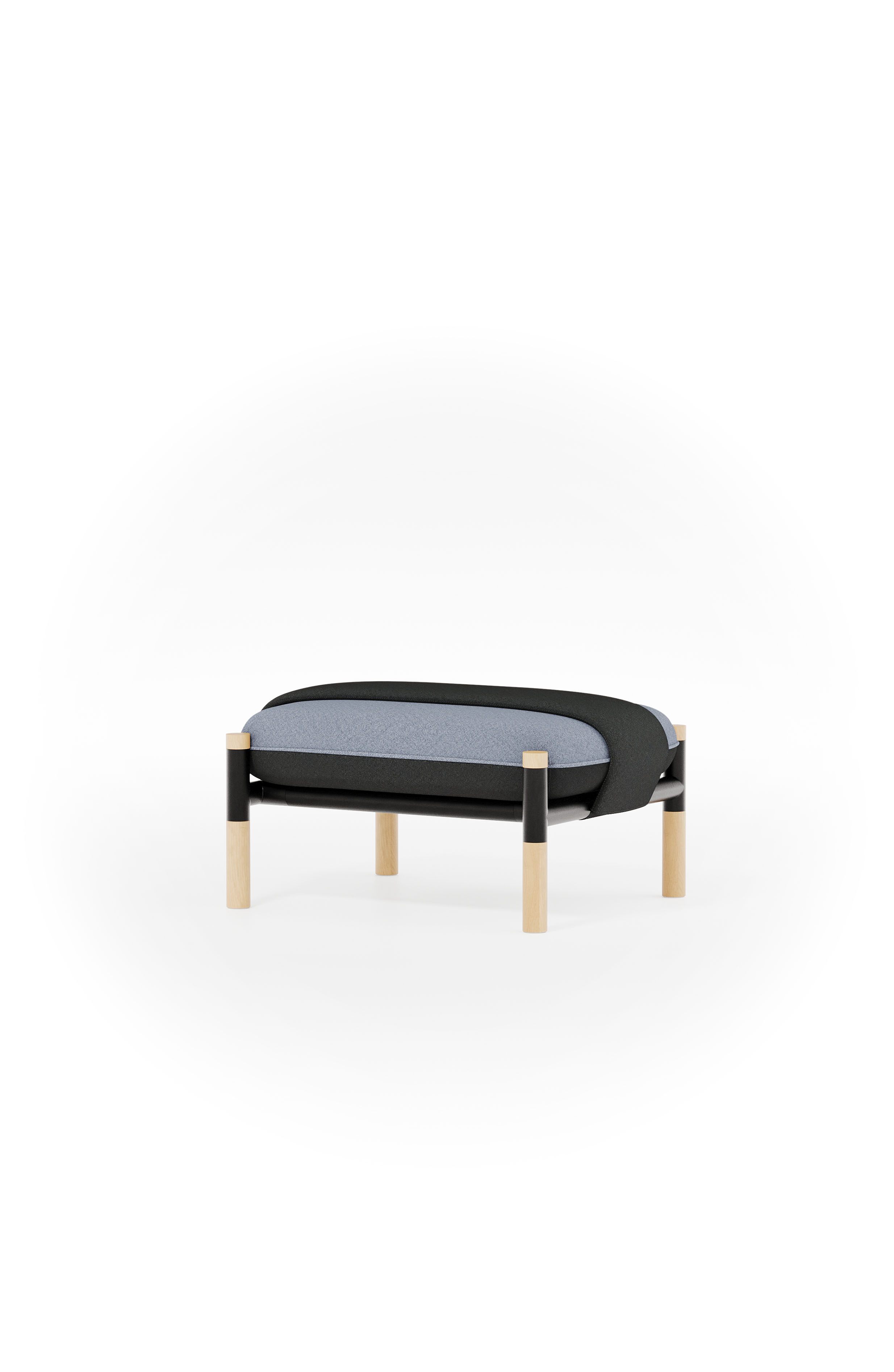Susy Standard Thunderstorm Designer Ottoman — Upholstered Living Room Ottoman | Susy Space